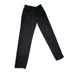 Vintage 90s Levi's 550 Women's Relaxed Fit Tapered Leg Black Denim Jeans Size 9L